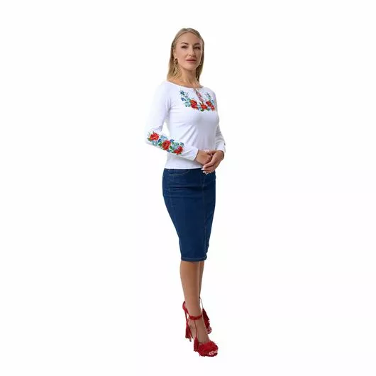 Коллекция вышиванок Белый, рукав 3/4 и длинный, Цвет: Белый рукав 3/4 и длинный , Размер: 56, изображение 5