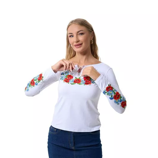 Коллекция вышиванок Белый, рукав 3/4 и длинный, Цвет: Белый рукав 3/4 и длинный , Размер: 56, изображение 6