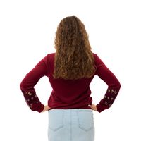 Кофта-вишиванка Мері бордова LP, зображення 4