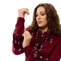 Кофта-вишиванка Мері бордова LP, зображення 2