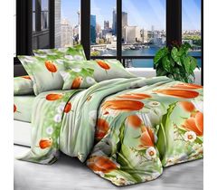 Комплект постельного белья Мирабелла Красные тюльпаны, Цвет комплекта: Красные тюльпаны, Размер: 1,5 спальный, Размер наволочки: 50*70