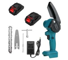 Акумуляторна ланцюгова пилка Стронг, з двома акумуляторами, Дизайн: З двома акумуляторами