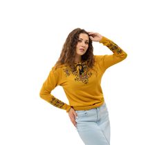 Кофта-вишиванка Мері, жовта, Колір: Жовтий, Розмір: 36-40