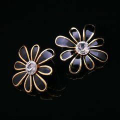 Серьги Черный Блумен