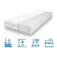 Матрац-топер Каспер ОртоЛайт Плюс 8 см, Висота матраца: 8 см, Довжина: 190см, Ширина: 70см