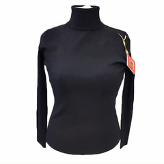 Гольф Сюзанна, відкладний комір, чорний, Колір: Чорний, Розмір: 46-52