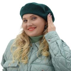 Берет Парижанка, Цвет: Темно-зеленый 