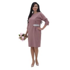 Платье Эстетика, пыльная роза, Цвет: Пыльная роза , Размер: 48