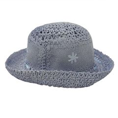 Шляпка Ажур, голубая, Цвет: Голубой 