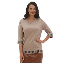 Джемпер Марсела, бежевый, Цвет: Бежевый , Размер: 46