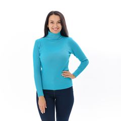 Гольф Сюзанна, відкладний комір, бірюзовий, Колір: Бірюзовий, Розмір: 46-52