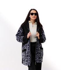 Пальто ЛеоХіт, леопард сірий, Колір: Сірий, Розмір: 50
