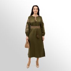 Платье Роксолана макси, хаки, Цвет: Хаки , Размер: S