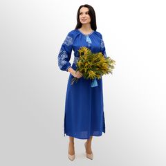 Платье Роксолана макси, электрик, Цвет: Электрик , Размер: S