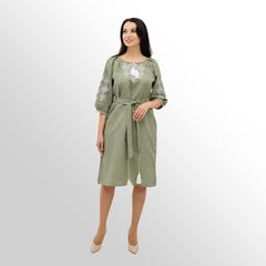 Платье Роксолана миди, оливковое, Цвет: Оливковый , Размер: 48