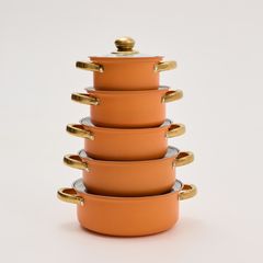 Набор кастрюль Гурмания, абрикосовый, Цвет: Абрикосовый 
