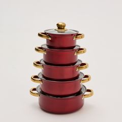 Набор кастрюль Гурмания, гранатовый, Цвет: Гранатовый 