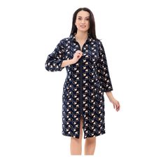 Халат Ніжність велюру синій Серця, Колір: Синій Серця , Розмір: 44-46