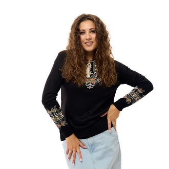 Кофта-вишиванка Мері чорна LP