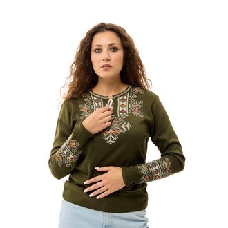 Кофта-вишиванка Мері, темно-зелена LP