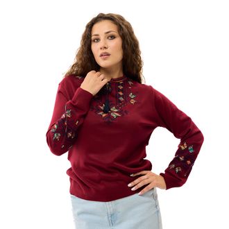 Кофта-вишиванка Мері бордова LP