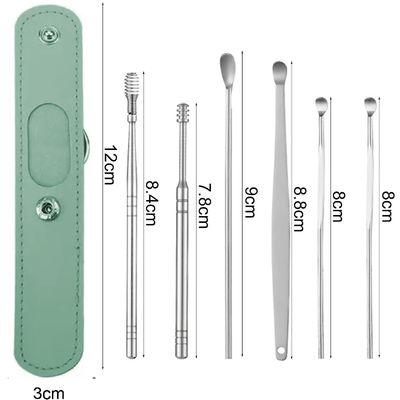 Гигиенический набор "Здоровые ушки", Количество : Вушна ложка - 4 шт, спіральна кюретка з пружиною, зображення 2