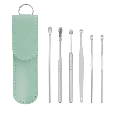 Гигиенический набор "Здоровые ушки", Количество : Вушна ложка - 4 шт, спіральна кюретка з пружиною