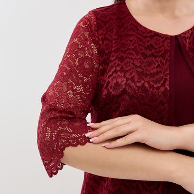 Сукня Шанталь, бордова, Колір: Бордовий, Розмір: 56, зображення 6