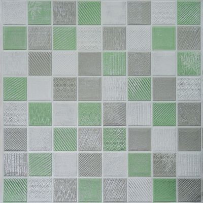 Інтер'єрні 3Д панелі Естель, мозаїка сіро-зелена, Дизайн: Мозаїка сіро-зелена