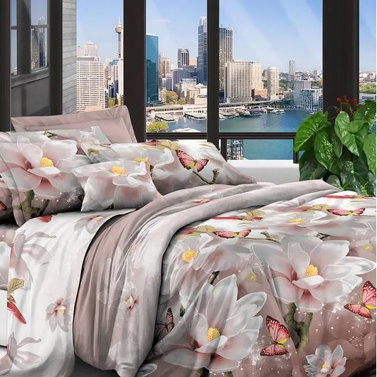 Комплект постельного белья Мирабелла Лотос, Цвет комплекта: Лотос, Размер: Евро , Размер наволочки: 50*70