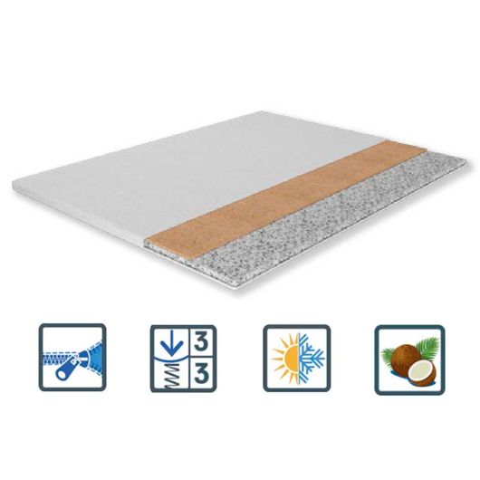 Матрац-топер ортопедичний Сільвер / Silver, Висота: 8см, Довжина: 200см, Ширина: 140см