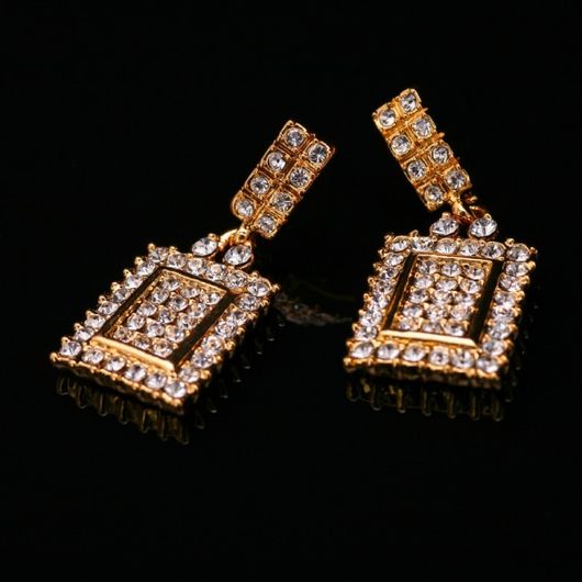 Серьги Золотой Багет, изображение 2