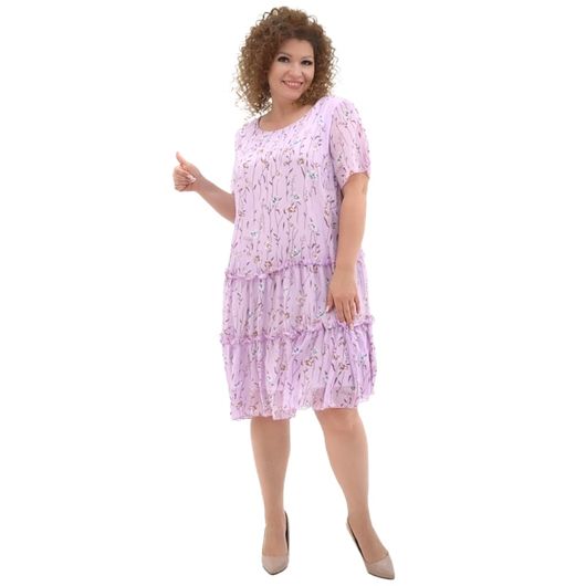 Платье Эмануэлла, Колір: Лавандовий, Розмір: 56