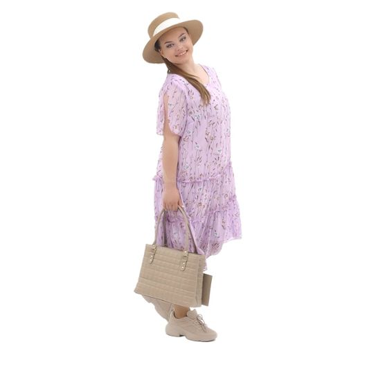 Платье Эмануэлла Лавандовое, Цвет: Лавандовый, Размер: 52, изображение 4