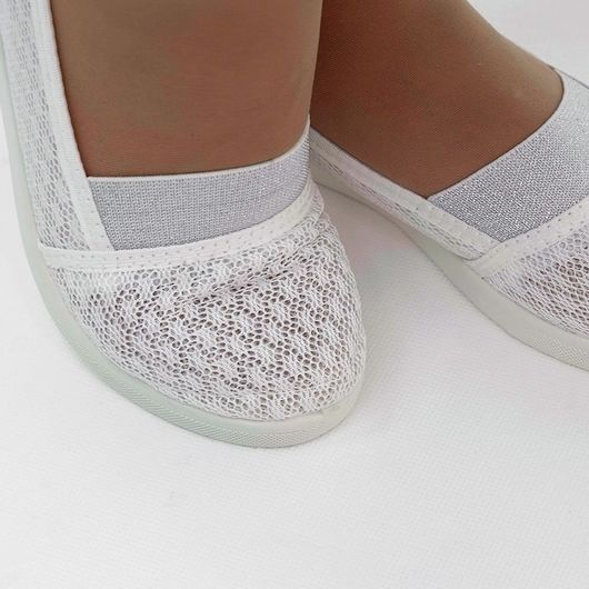 Сліпони Заріна Білі, Колір: Білий, Розмір: 38, зображення 4