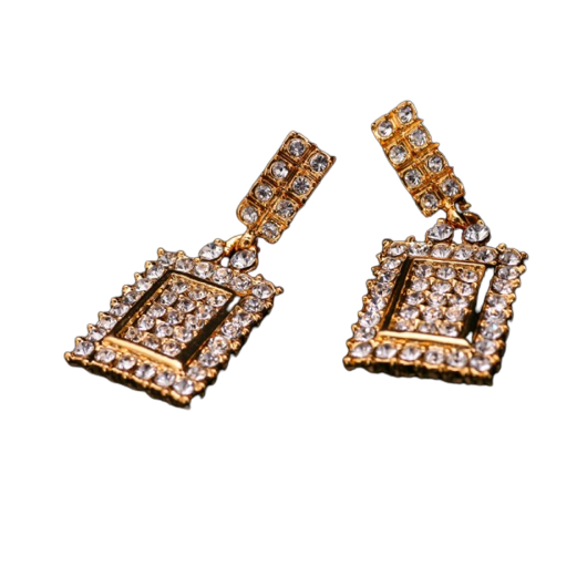 Серьги Золотой Багет