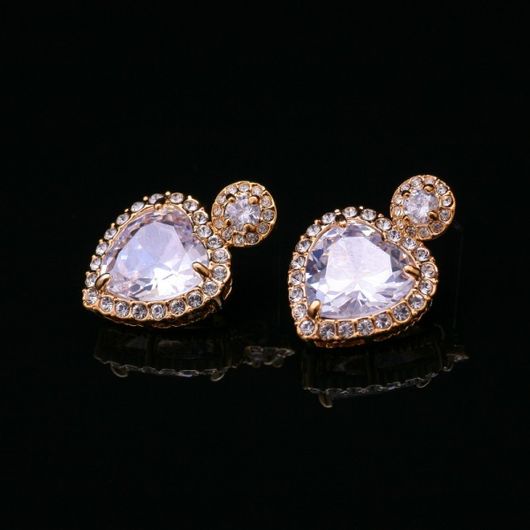 Серьги Золотое Сердце в золоте, изображение 2