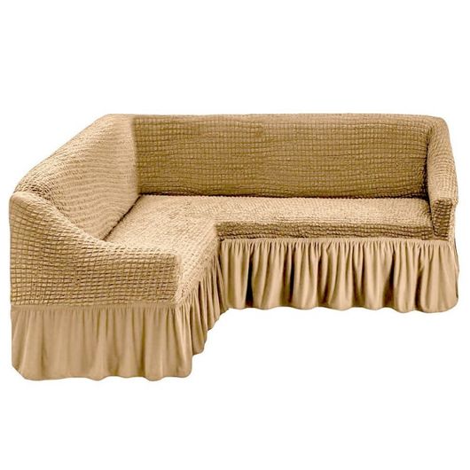 Чохли для меблів СофаКейп Бежевий, Колір: Бежевий , Розмір: На прямий диван та 2 крісла, зображення 2