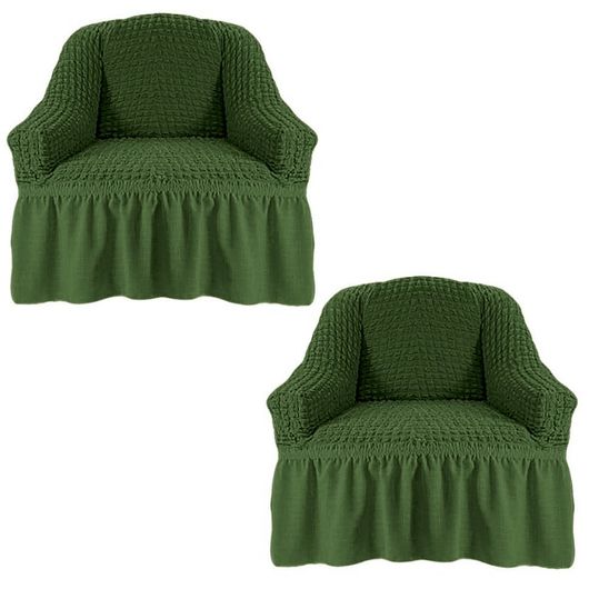 Чохли для меблів СофаКейп Хакі, Колір: Хакі, Розмір: На кутовий диван та 1 крісло, зображення 2