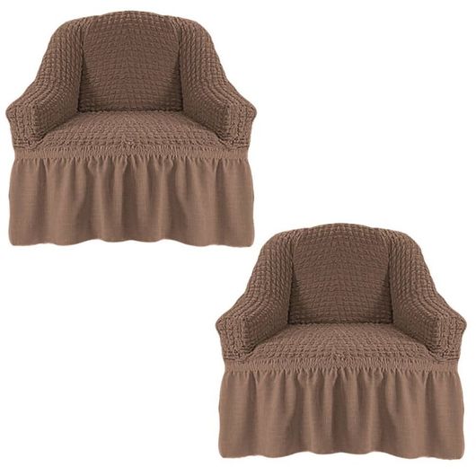 Чохли для меблів СофаКейп Мокко, Колір: Мокко , Розмір: На прямий диван та 2 крісла, зображення 2