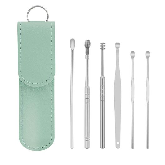 Гигиенический набор "Здоровые ушки", Количество : Ушная ложка - 4 шт, спиральная кюретка с пружиной