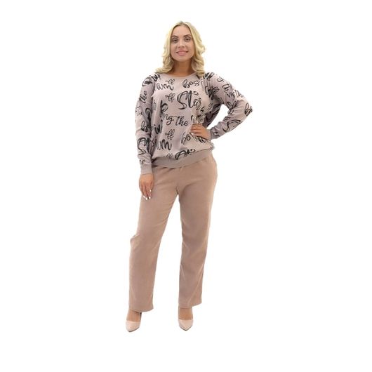 Джемпер Малика Кофейный, Цвет: Кофейный , Размер: 48