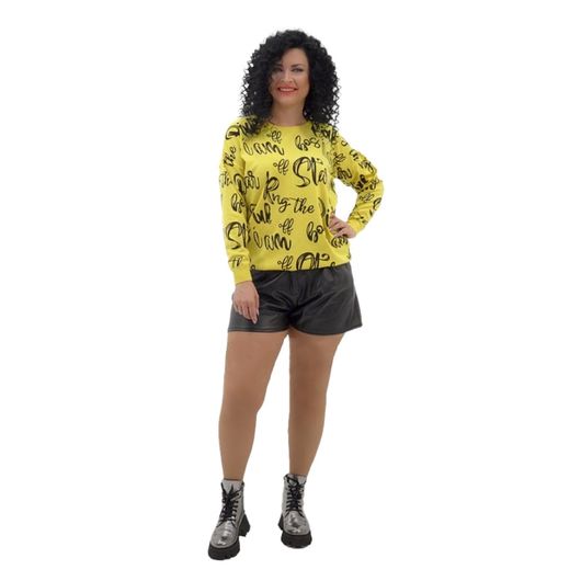 Джемпер Малика Желтый, Цвет: Желтый , Размер: 54