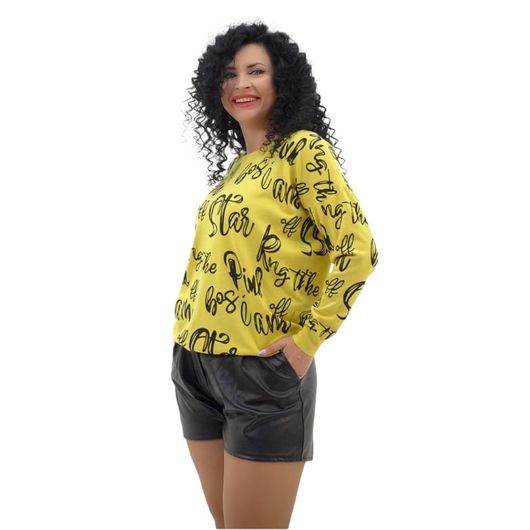 Джемпер Маліка Жовтий, Колір: Жовтий, Розмір: 52, зображення 3