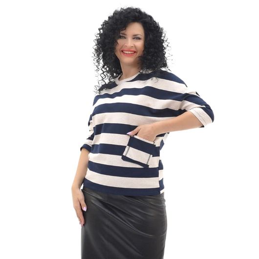 Джемпер Эрис, рукав летучая мышь, Дизайн: Рукав - летучая мышь , Размер: 48, изображение 5