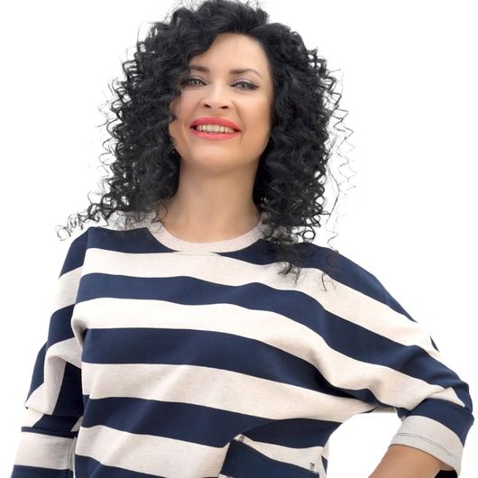 Джемпер Эрис, рукав летучая мышь, Дизайн: Рукав - летучая мышь , Размер: 48, изображение 6