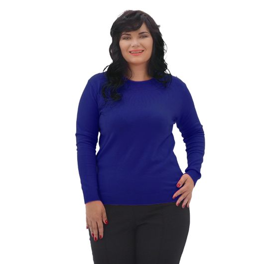 Колекція джемперів Марієль, темно-синій, круглий виріз горловини., Колір: Темно синій, Дизайн: Круглий виріз горловини, Розмір: 58