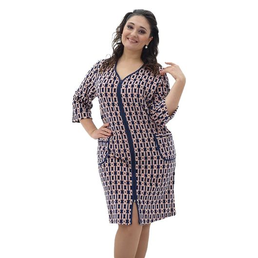 Халат Нежность велюра, бежевый, Цвет: Бежевый , Размер: 54, изображение 2