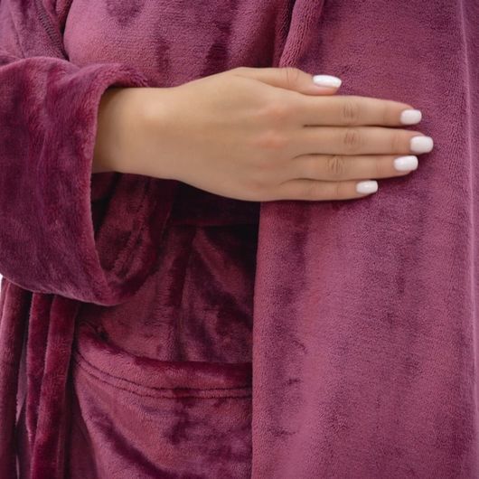 Халат Жаклін, бордовий, Колір: Бордовий, Розмір: 54, зображення 3