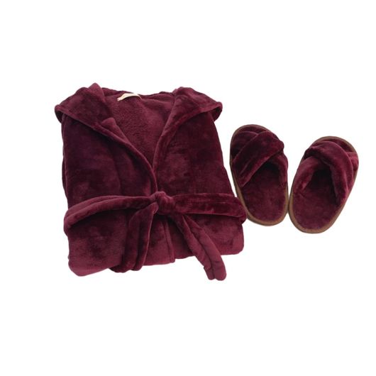 Халат Жаклин, бордовый, Цвет: Бордовый , Размер: 52, изображение 4